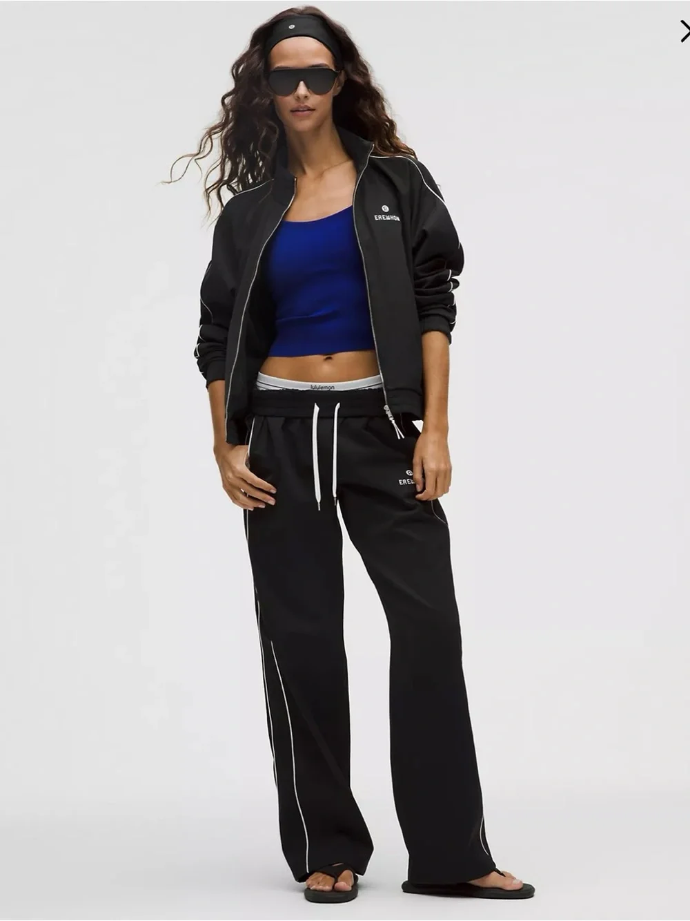 NWT Lululemon x Erewhon Brentwood Track Jacket & High-Rise Pant Set Black Size S